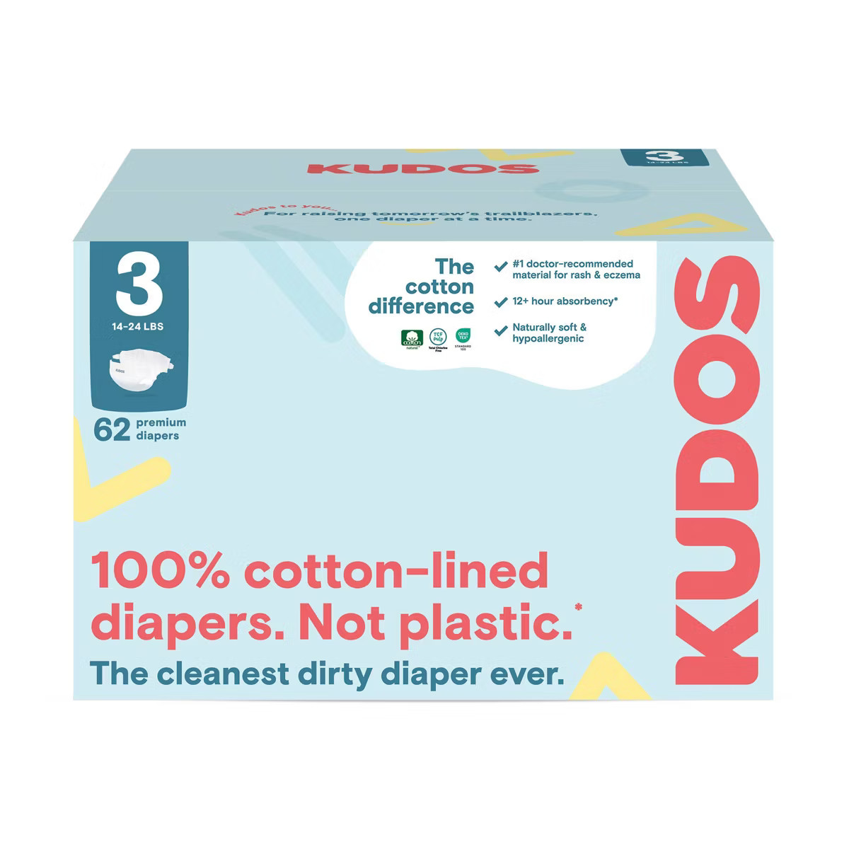 Kudos Chlorine Free Cotton-Lined Disposable Diapers - Size 6 - 36ct | Target