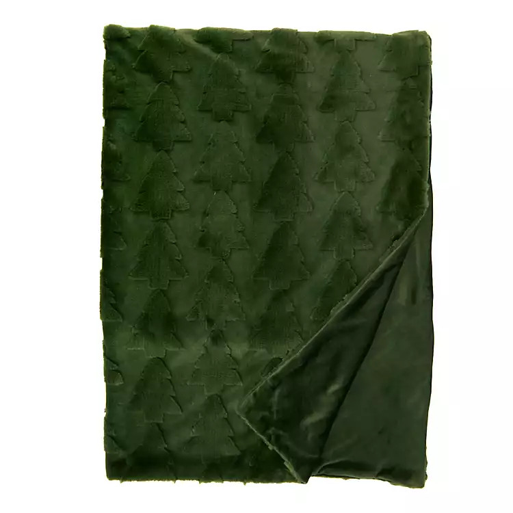 Green Cheerful Trees Throw | Kirklands