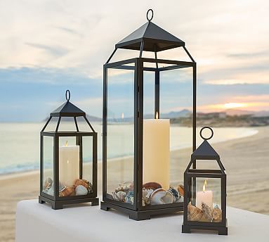 Malta Glass & Metal Indoor/Outdoor Lantern Collection | West Elm (US)