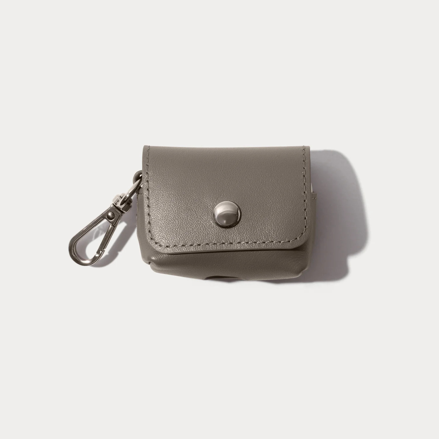 Avery AirPods Clip-On Pouch - Warm Gray/Antique Silver | Bandolier