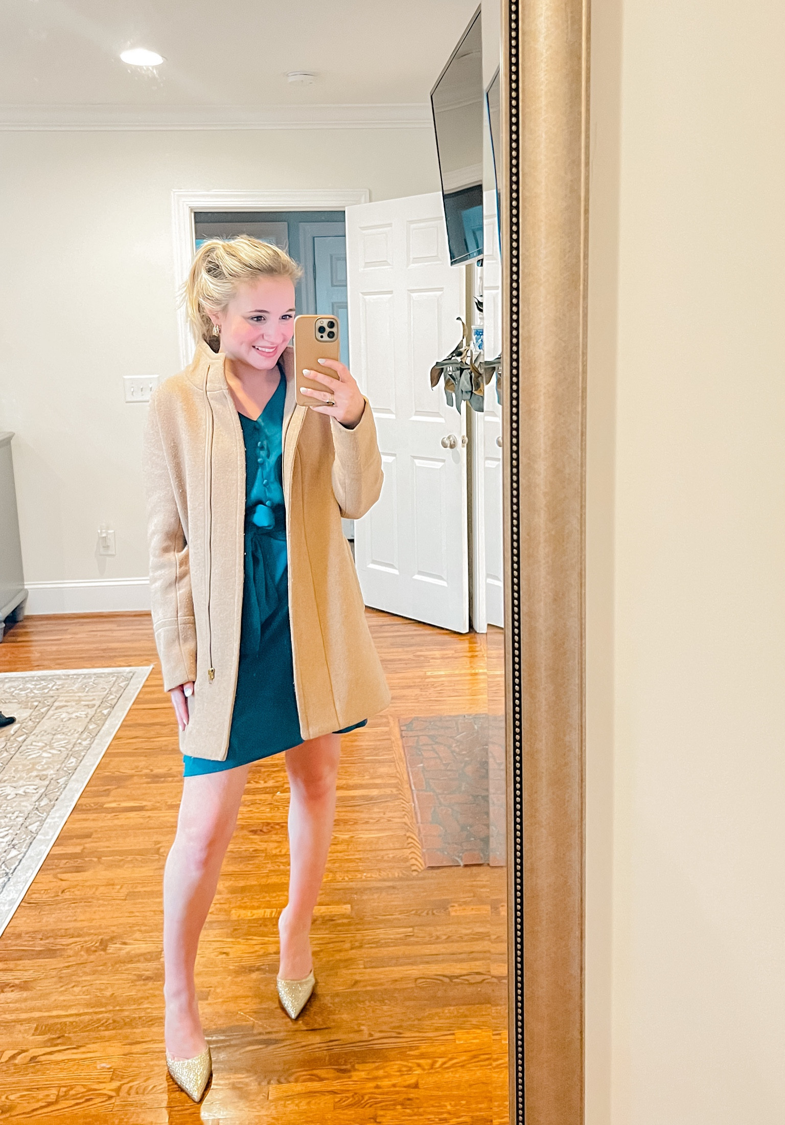 Holiday work party style // amazon dress runs true to size and is a silk material // JCrew coat runs big wearing a size 0 // lulus heels runs true to size 

#LTKSeasonal #LTKstyletip #LTKHoliday