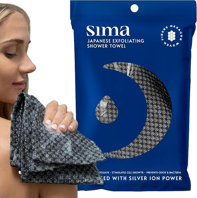 Sima Brand Exfoliating Washcloth Face & Body Scrub Towel - Japanese Exfoliating Towel with Hexago... | Amazon (US)