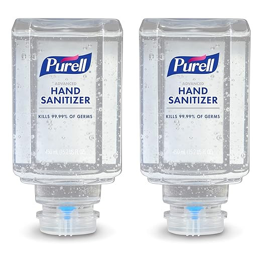 Purell Advanced Hand Sanitizer Gel ES1 Push-Style Hand Sanitizer Dispenser 450 mL Refill Bottle (... | Amazon (US)
