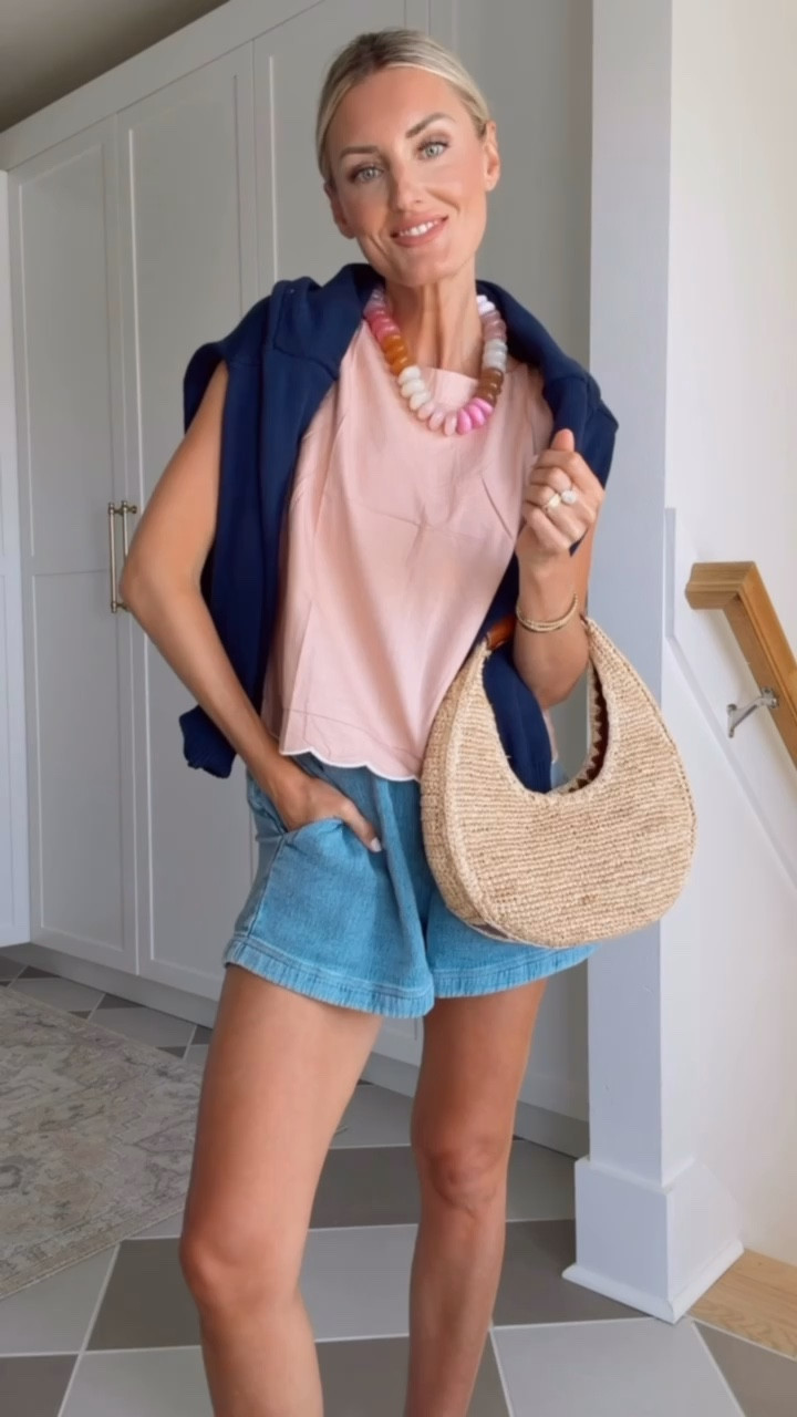 An easy but cute look for the weekend! This top is actually an Amazon find! Wearing S!

Loverly Grey, Amazon, denim shorts, summer outfit, Americana sweater, Target

#LTKSeasonal