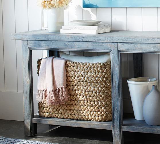 Beachcomber Handwoven Seagrass Console Basket | Pottery Barn (US)