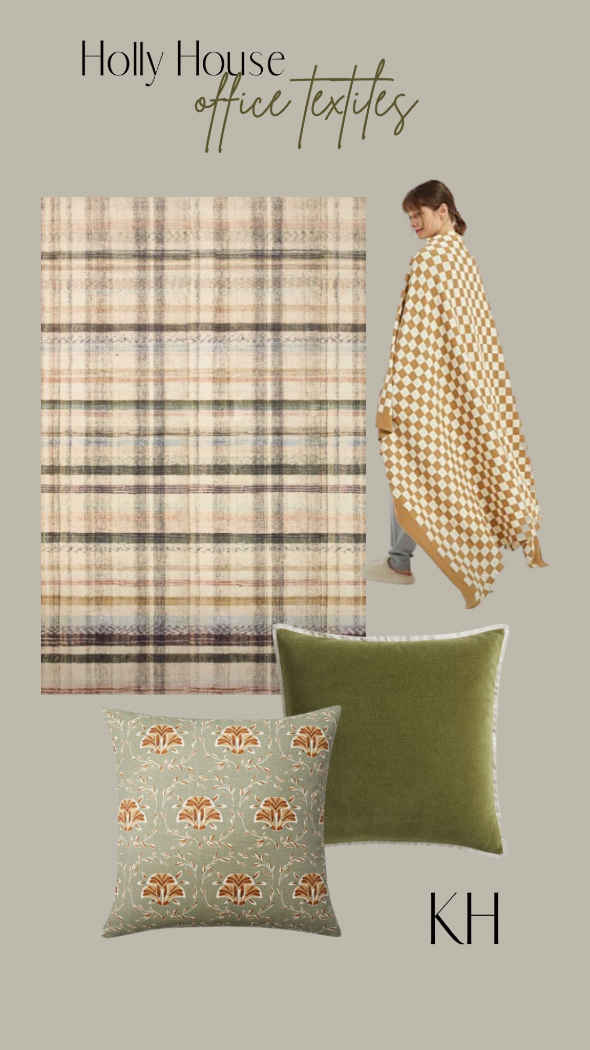 Rug, pillows and throws used in our office at the holly house 

#LTKhome