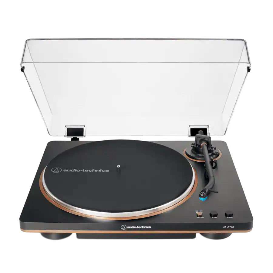 Audio-Technica - AT-LP70X-BZ Fully Automatic Belt-Drive Turntable - Black/bronze | Best Buy U.S.