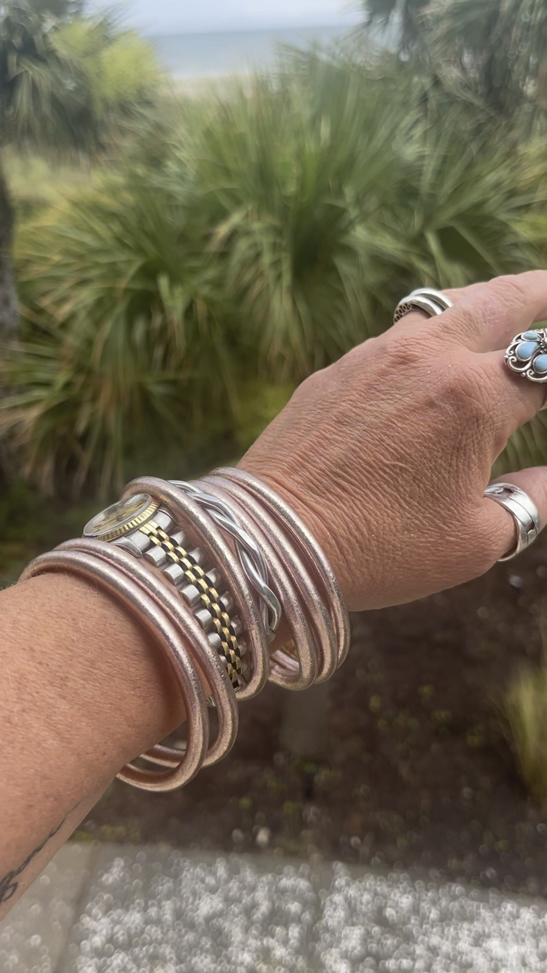 Love love love these got them in rose gold worth the money! Waterproof bracelets. Bangles. Summer vibe . Beach wear 

#LTKbeauty