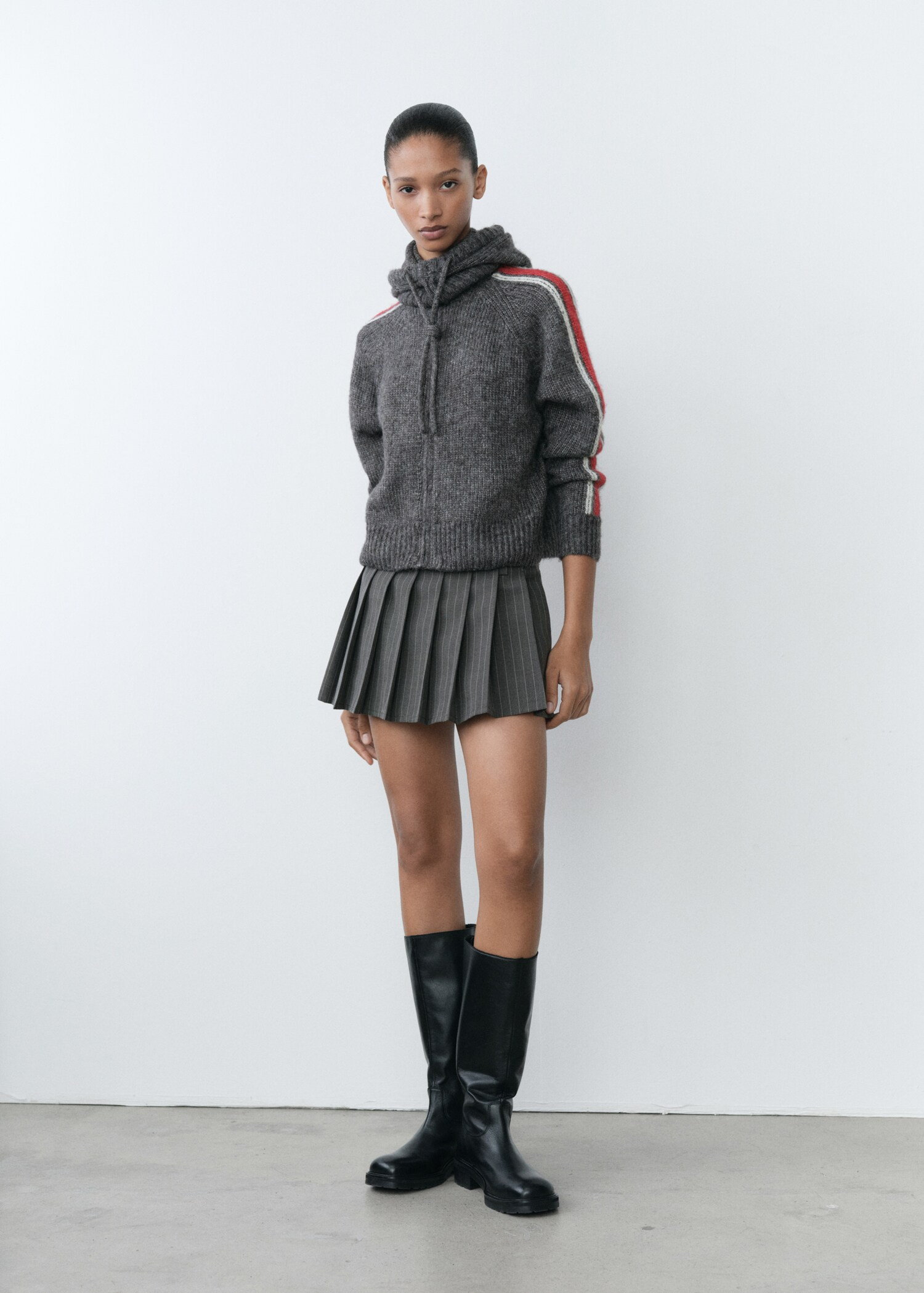 Skort with pinstripe pleats - Women | MANGO USA | Mango (US/MX/AU)