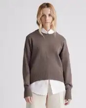 100% Organic Cotton Boyfriend Crew Sweater | Quince