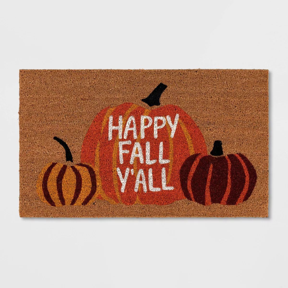 1'6"x2'6" 'Happy Fall Y'all' Pumpkin Coir Halloween Doormat Orange - Hyde & EEK! Boutique™ | Target