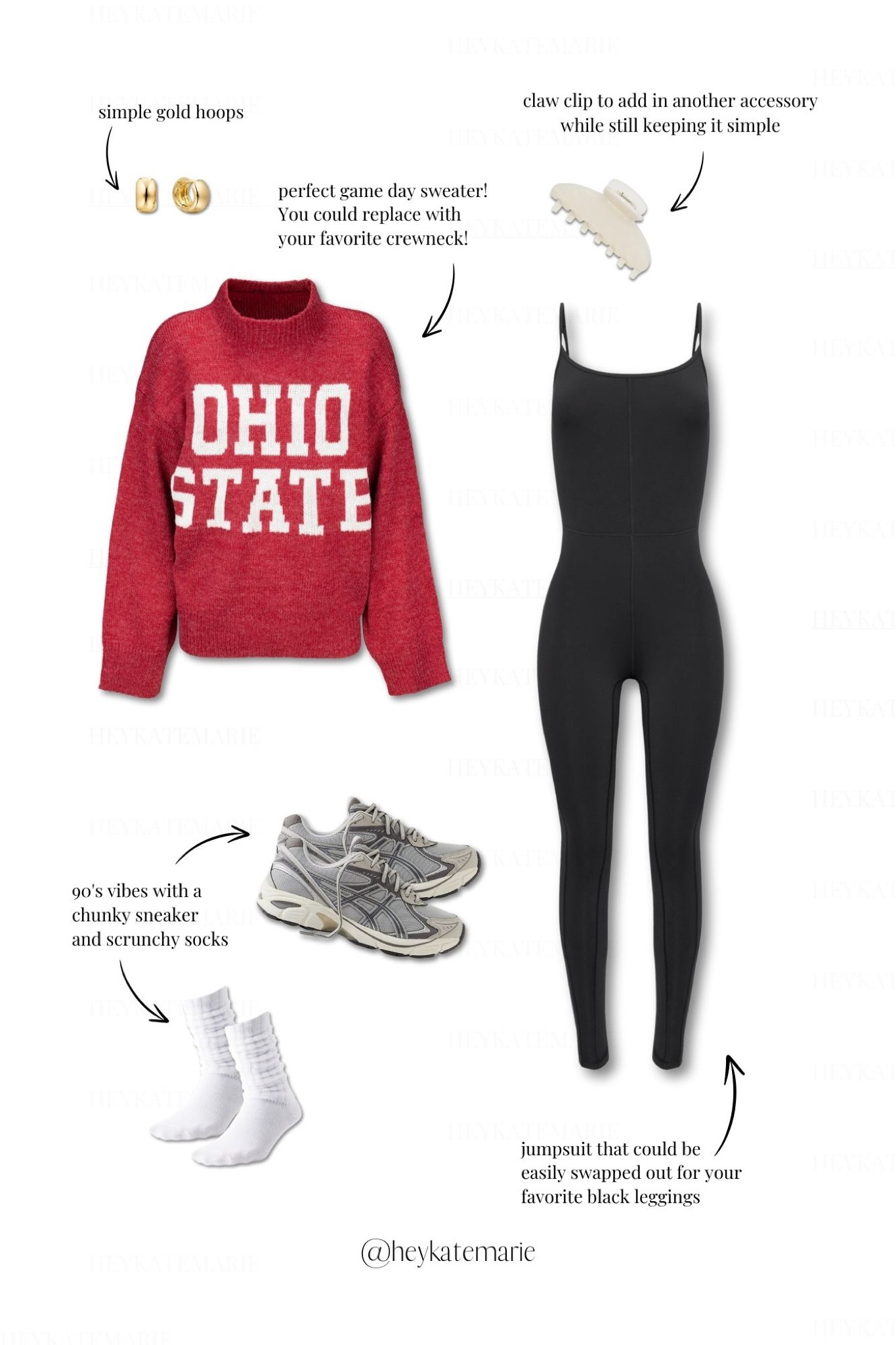 WHAT ARE YOU WEARING? Game Day Edition - Black jumpsuit from Aritzia with an oversized sweater ft. gold accessories and 90’s vibe chunky sneaker and scrunchy socks for a game day fit for Ohio State game days   #gamedayoutfit #gamedayfit #gamedaystyle #tailgateoutfit    

#LTKFindsUnder100 #LTKBacktoSchool #LTKShoeCrush #LTKFindsUnder100 #LTKFindsUnder50 #LTKBacktoSchool #LTKFindsUnder50 #LTKBacktoSchool #LTKActive #LTKSeasonal #LTKFindsUnder100 #LTKStyleTip