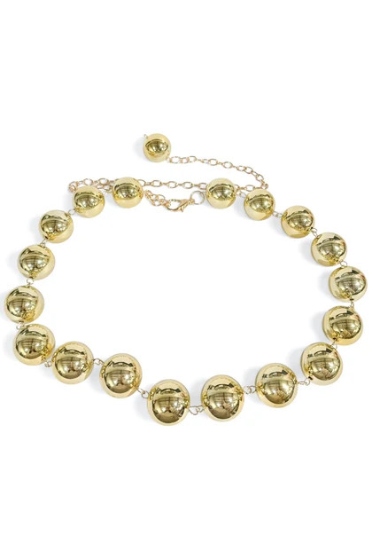 Having A Ball Gold Oversized Ball Chain Belt | The Willow Tree