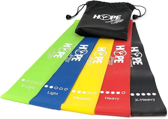 Hope Fitness Gear, Resistance Bands, Exercise Bands, Booty Bands, Loop Resistance Bands, Set of 5... | Amazon (US)