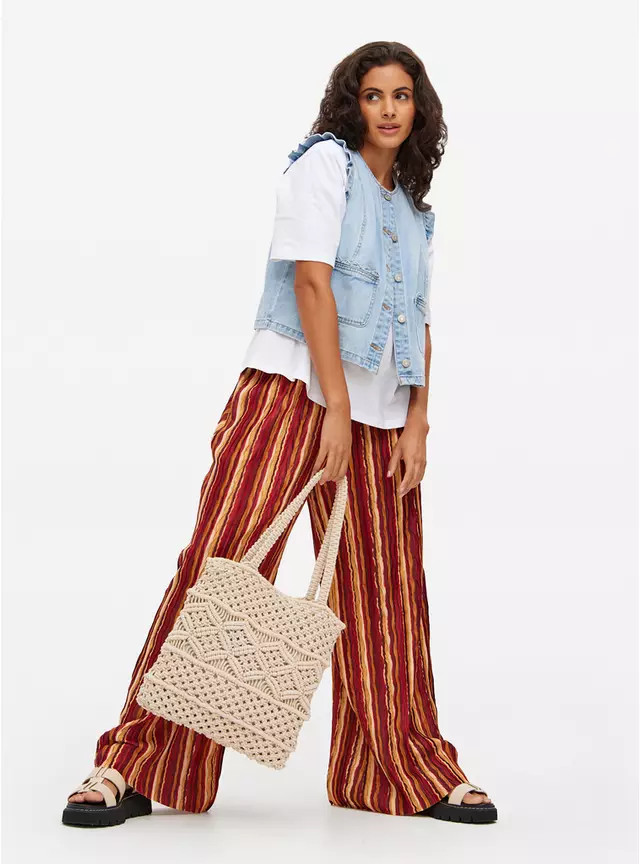 Cream Macrame Tote Bag One Size | Tu Clothing