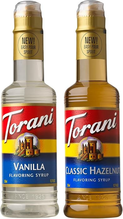 Torani Syrups, Classic Hazelnut and Vanilla Syrup Variety 2-Pack, Coffee Syrups for Drinks, 12.7 ... | Amazon (US)