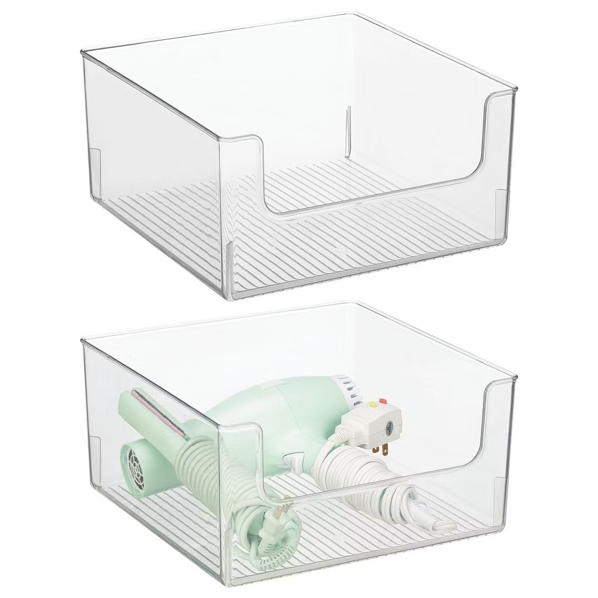 mDesign Plastic Bathroom Storage Organizer Basket Bin - Clear | Target