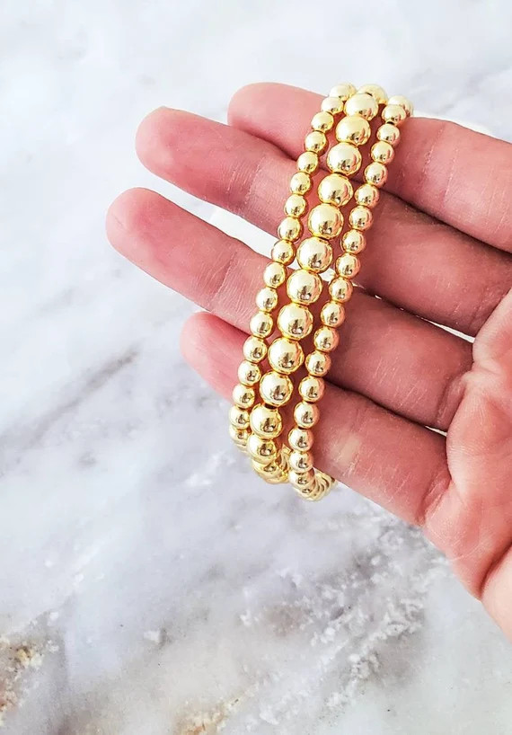 COURAGE Bracelet Stack Set High Quality 14k Gold Plated | Etsy | Etsy (US)