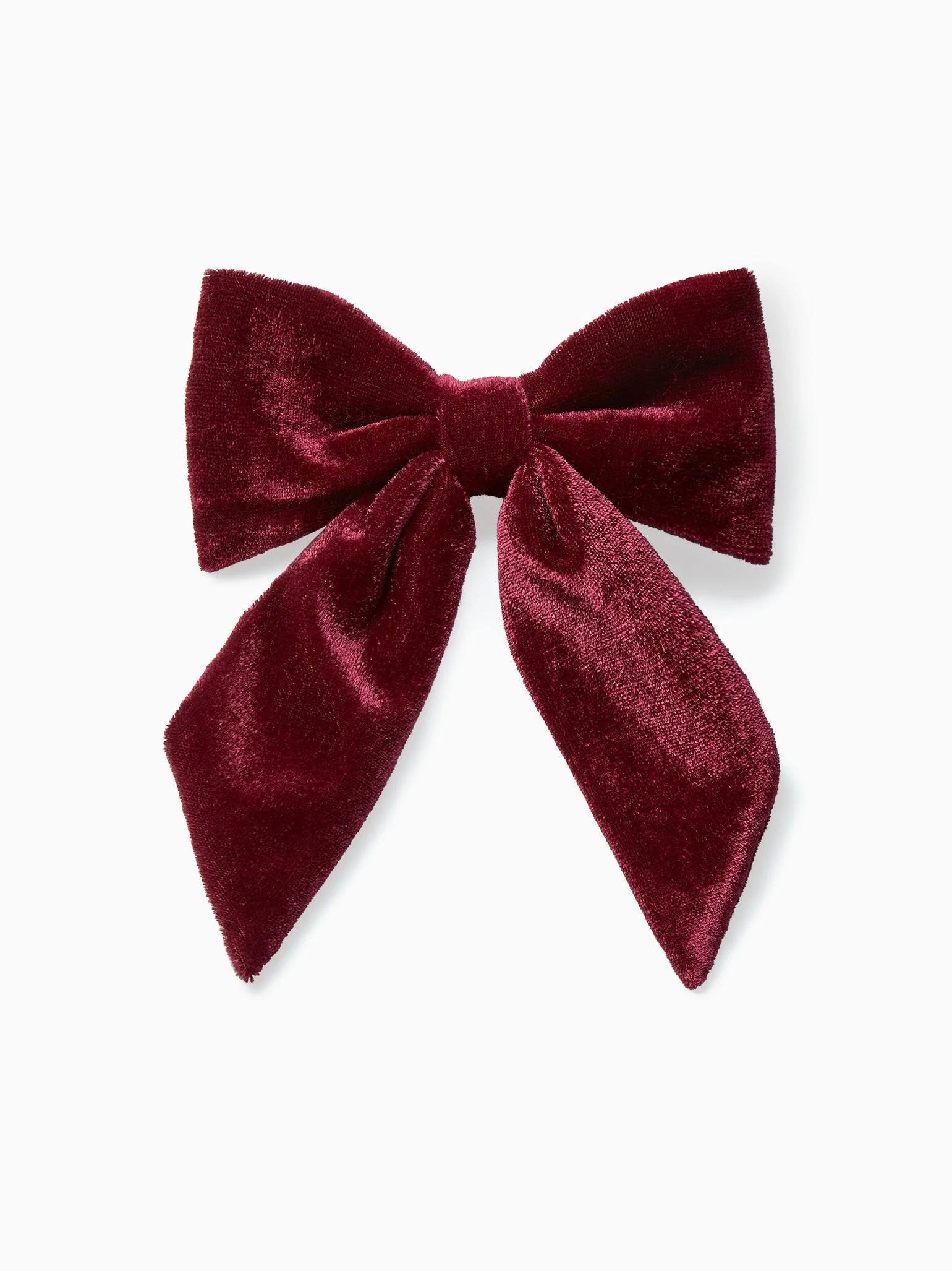 Burgundy Big Velvet Bow Girl Clip | La Coqueta (US)