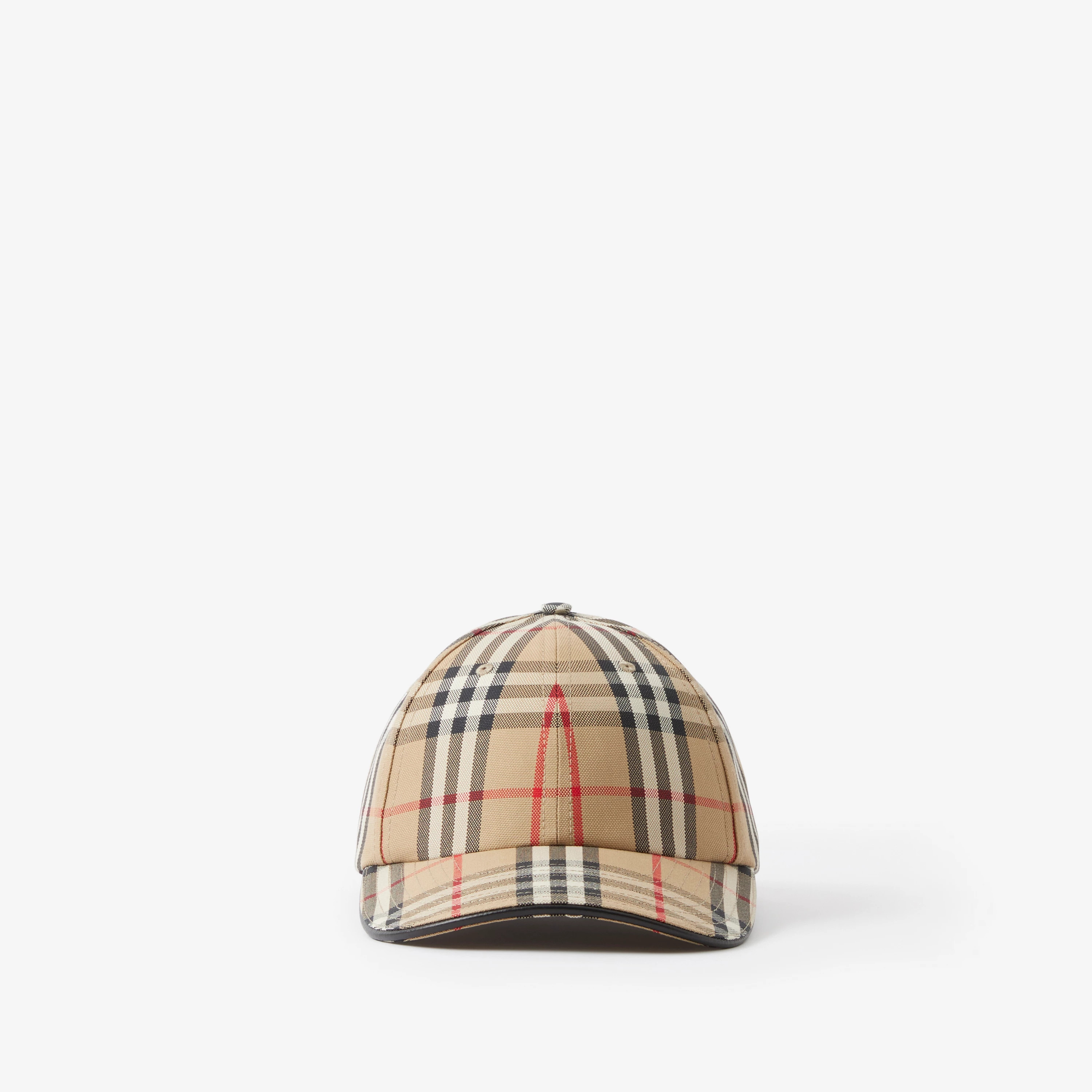 Embroidered Logo Vintage Check Cotton Baseball Cap in Archive Beige | Burberry® Official | Burberry (US)