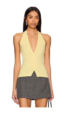 LIONESS Brat Halter Top in Butter from Revolve.com | Revolve Clothing (Global)