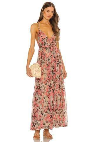 ASTR the Label Eartha Dress in Taupe Pink Floral from Revolve.com | Revolve Clothing (Global)