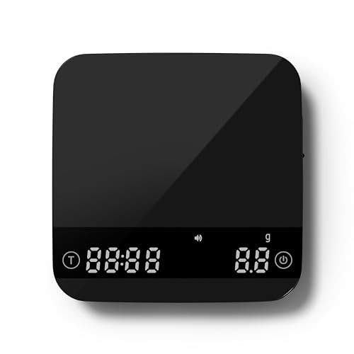 KitchenTour CaféMetric Coffee Scale with Timer 0.1g/2000g - Precision Scale for Espresso & Pour Over - Water Flow Speed Mode and Coffee Powder-to-Liquid Ratio Mode - Rechargeable, LCD Display | Amazon (US)