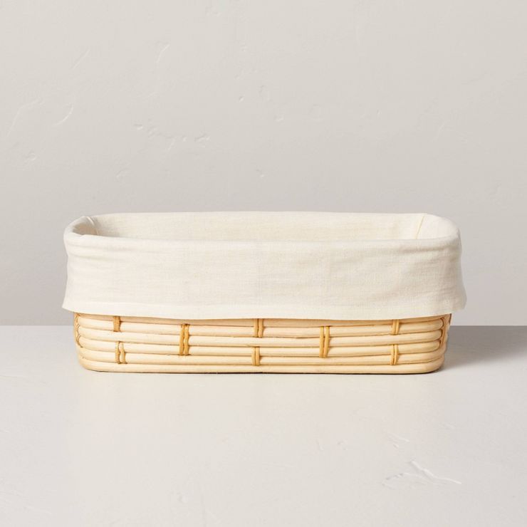 Woven Bread Proofing/Serving Basket with Cotton Lining Cream/Natural - Hearth & Hand™ with Magn... | Target