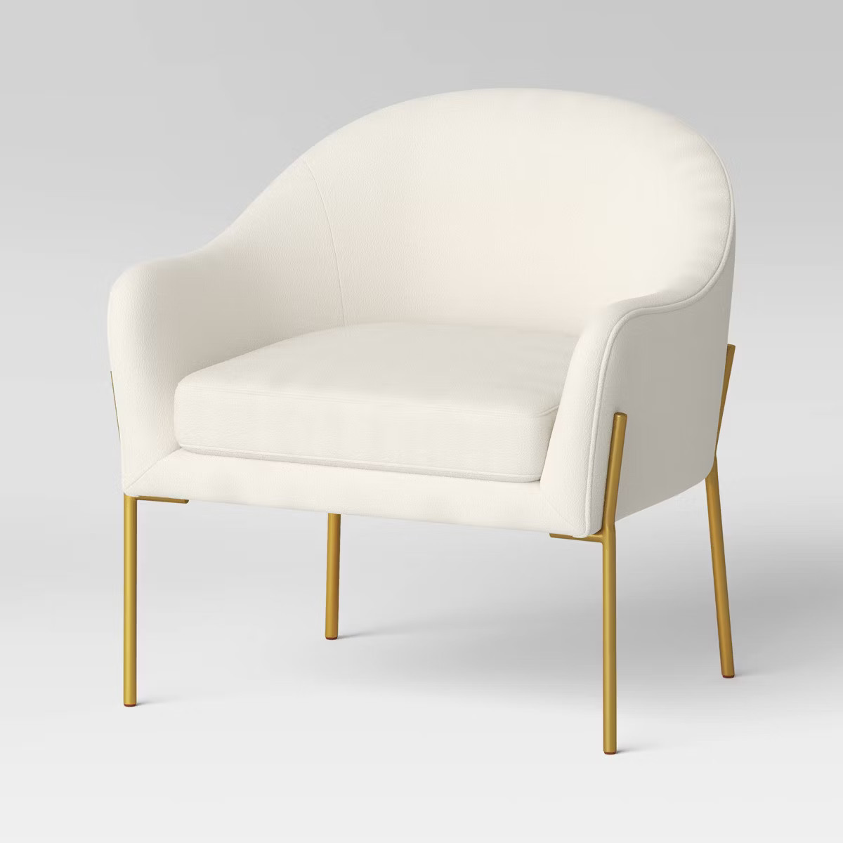 Gladden Barrel Accent Chair Cream Boucle/Brass - Threshold™ | Target