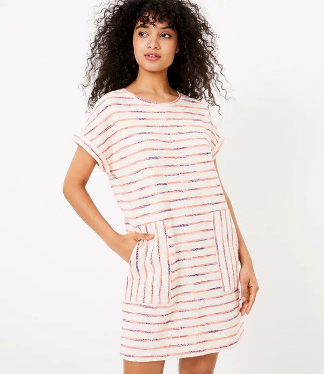 Lou & Grey Neon Striped Terry Pocket Dress | LOFT
