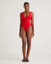 Italian Plunge One-Piece Swimsuit | Quince