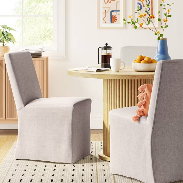 Hamlin Slipcover Dining Chair Linen - Threshold™ | Target