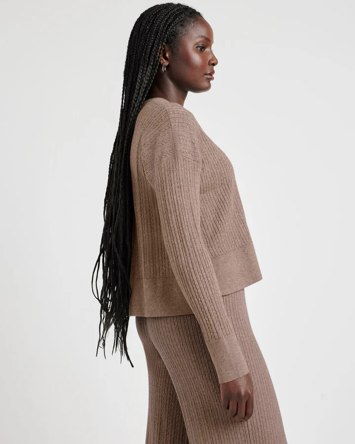 Veronica Cable Trim Sweater | Splendid