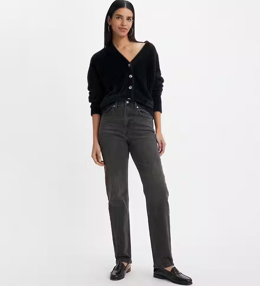 70's High Slim Straight Women's Jeans - Black | Levi's® US | LEVI'S (US)