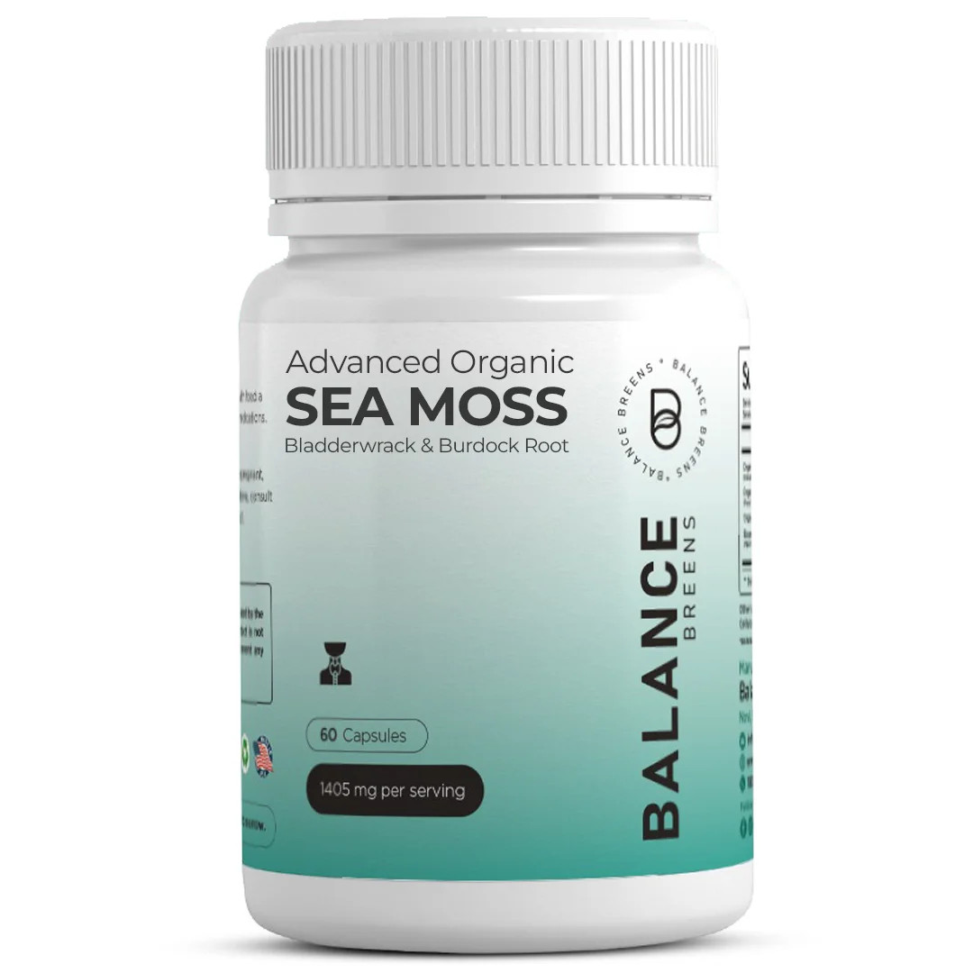 Organic Irish Sea Moss Capsules - 60 Pure SeaMoss, Bladderwrack & Burdock Root Supplement – Thy... | Walmart (US)