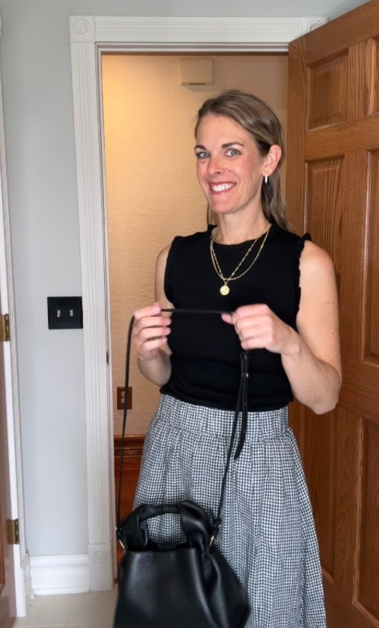 three pieces that instantly make getting dressed feel easier 🤍

a white linen button-down, a gingham maxi skirt, and a structured black leather crossbody—simple staples that do all the heavy lifting.

this is that effortless mix-and-match capsule energy: breathable, timeless, and easy to rewear in a hundred different ways without overthinking it.

save this for your “I have nothing to wear” days 🫶

#LTKMothersDay #LTKootd #LTKgrwm