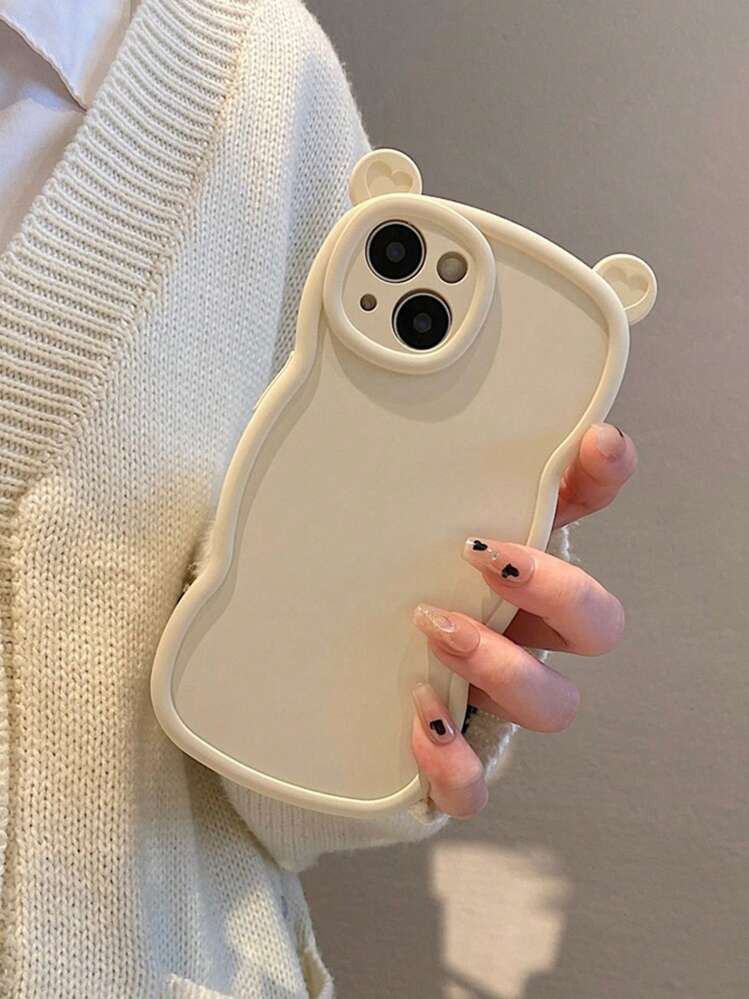Novelty Wavy Phone Case Bear Design Phone Case | SHEIN USA | SHEIN