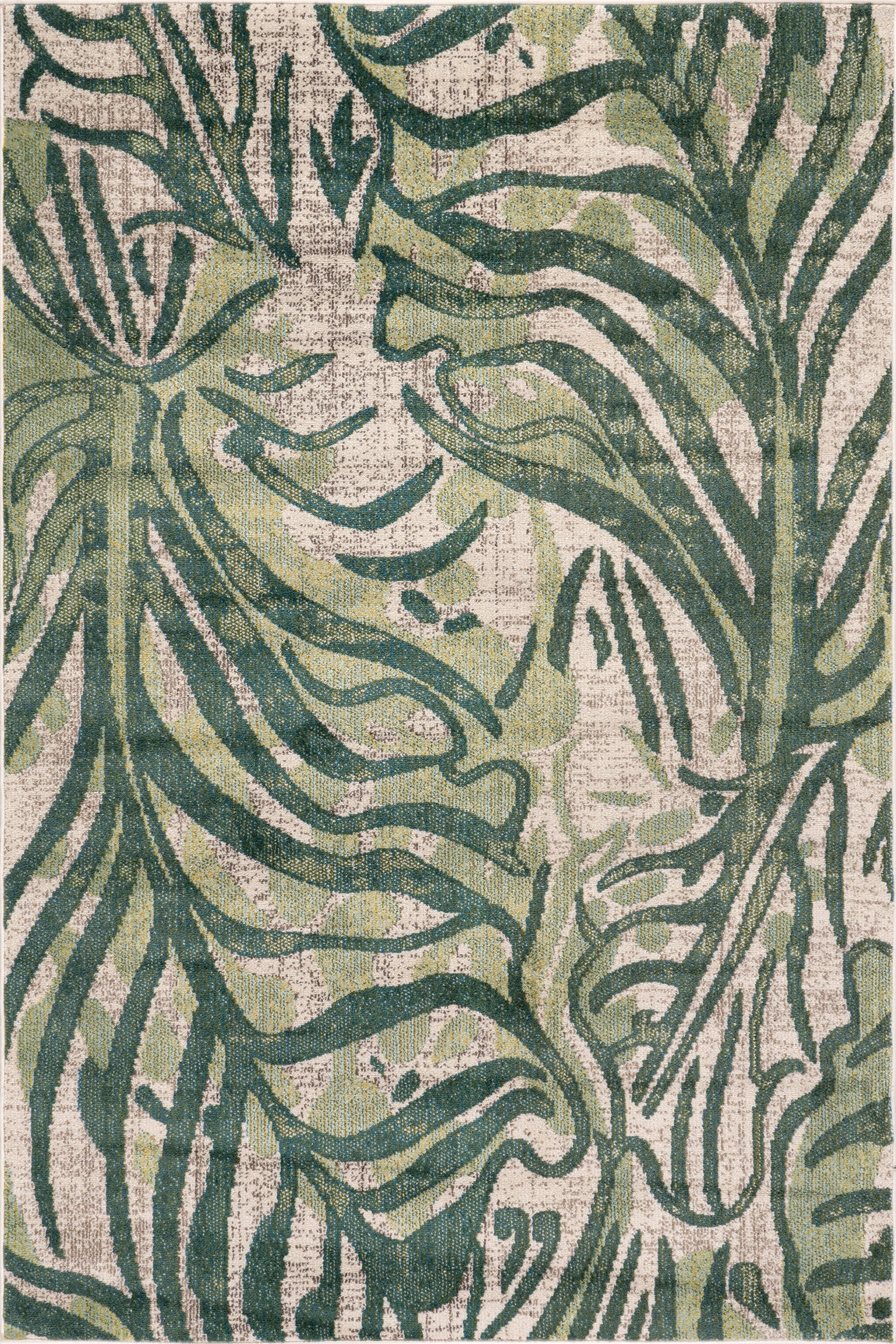 Green Abstract Floral 5' 3" x 7' 7" rug | Rugs USA