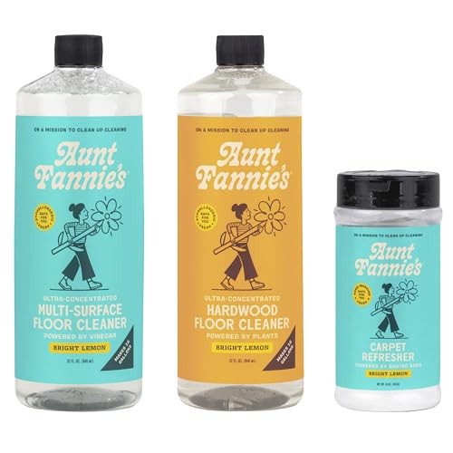 Aunt Fannie's Floor Bundle: Hardwood Floor Cleaner, Multi-Surface Vinegar Floor Cleaner, and Carpet Refresher, Packaging May Vary | Amazon (US)