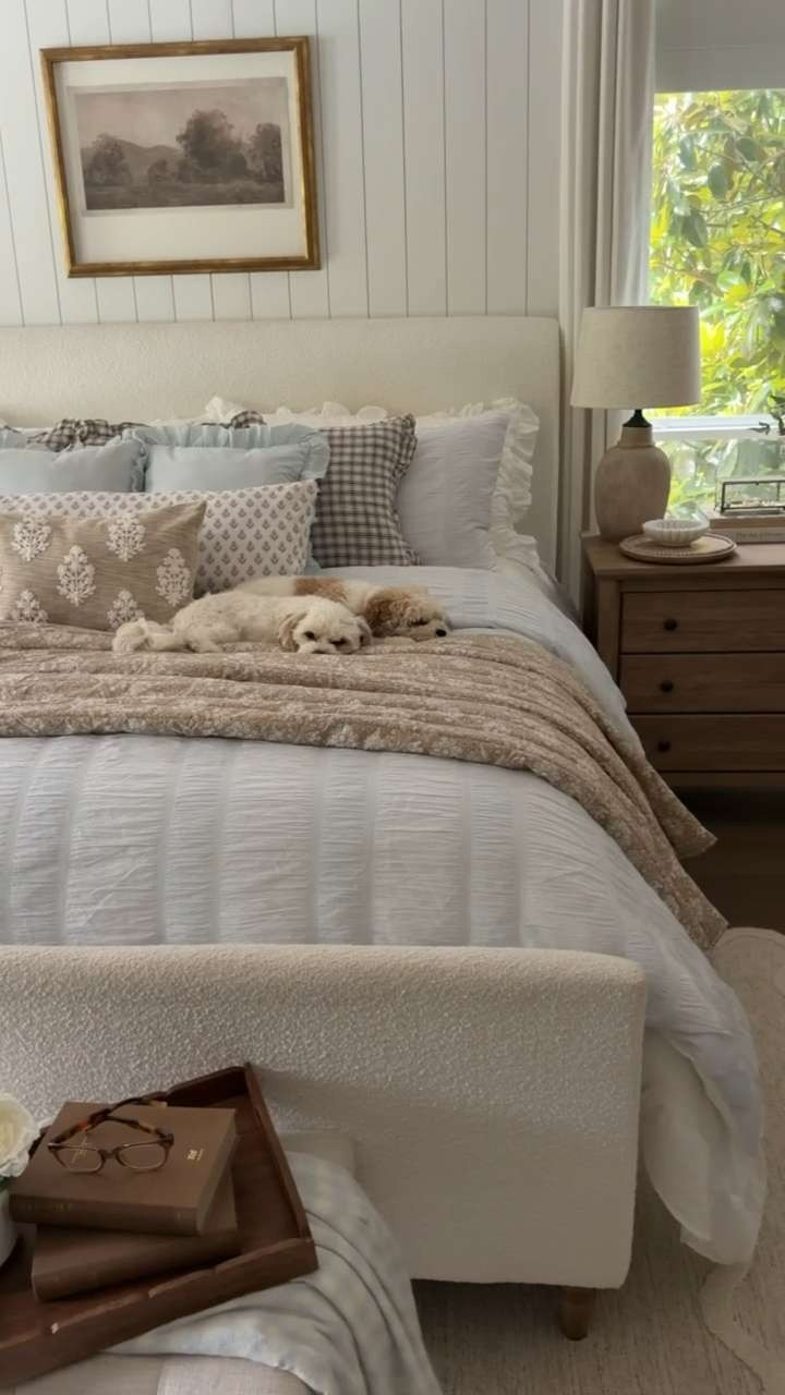 The two comfiest pups around are loving our new bedding collection that just launched!  

 #LTKSeasonal #LTKHome