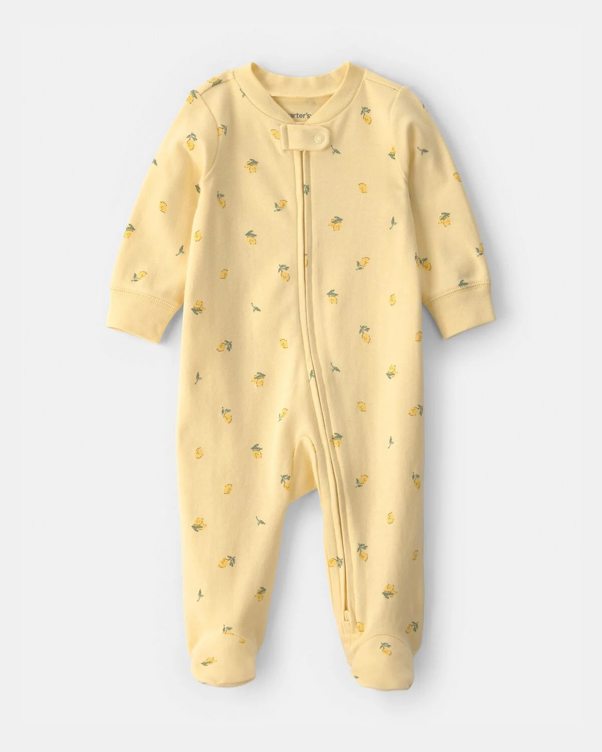 Baby Lemon 2-Way Zip 100% Cotton Sleep & Play Pajama - Yellow | Carter's Inc