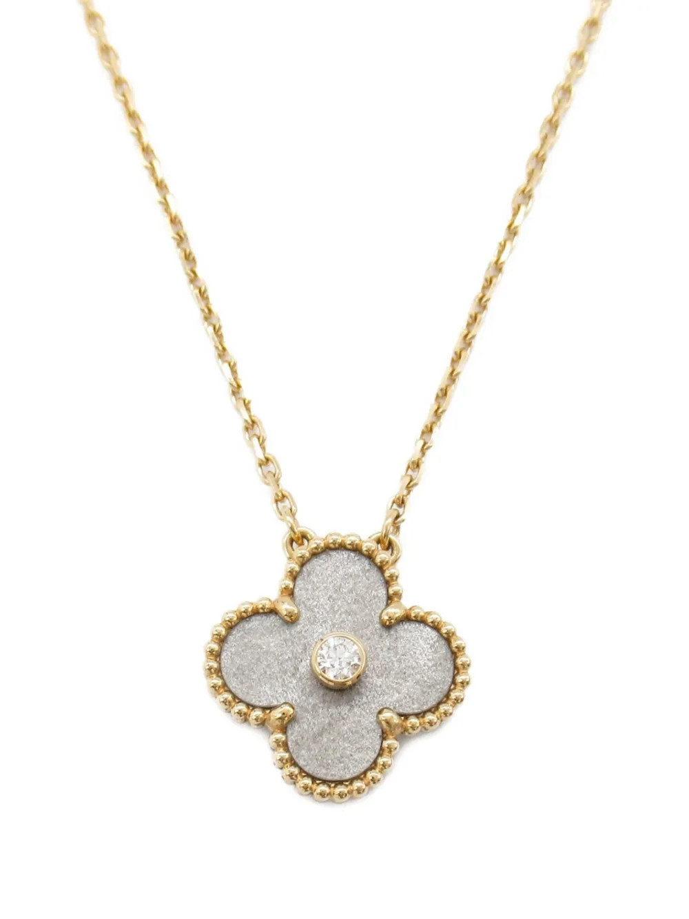 Van Cleef & Arpels Vintage 2010s 18K yellow gold Alhambra diamond necklace | Farfetch Global