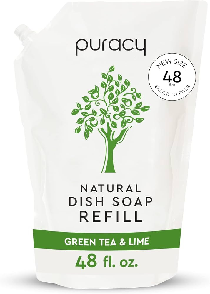 Puracy Dish Soap Refill, Green Tea & Lime, Kitchen Soap That Cares for Your Dishes and Your Hands... | Amazon (US)