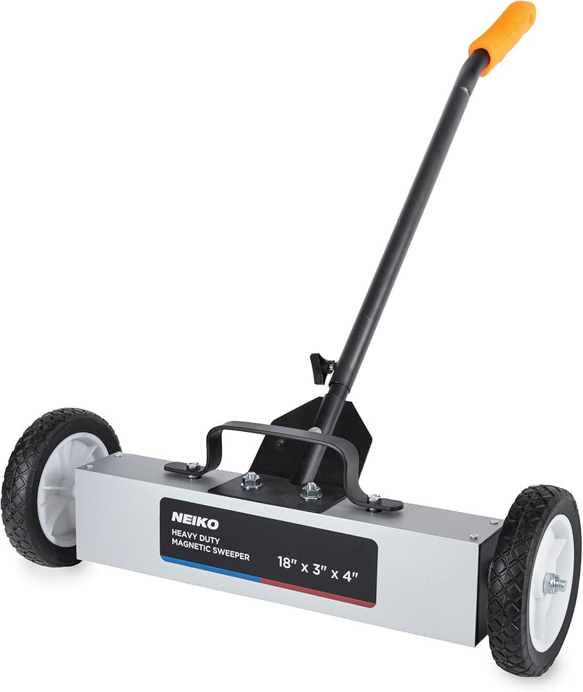 NEIKO 53415A 18” Rolling Magnetic Sweeper with Wheels, 45 Pound Capacity, Adjustable Handle & F... | Amazon (US)