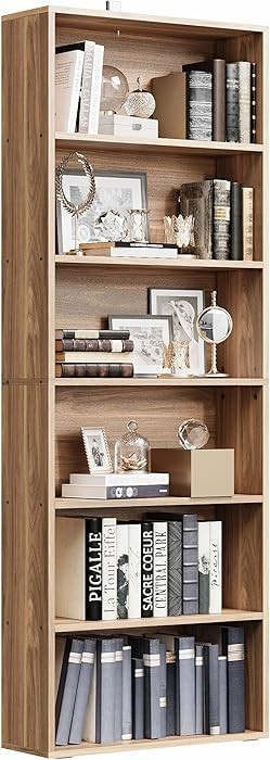 IRONCK Bookshelves and Bookcases Floor Standing 6 Tiers Display Storage Shelves 70 in Tall Bookca... | Amazon (US)