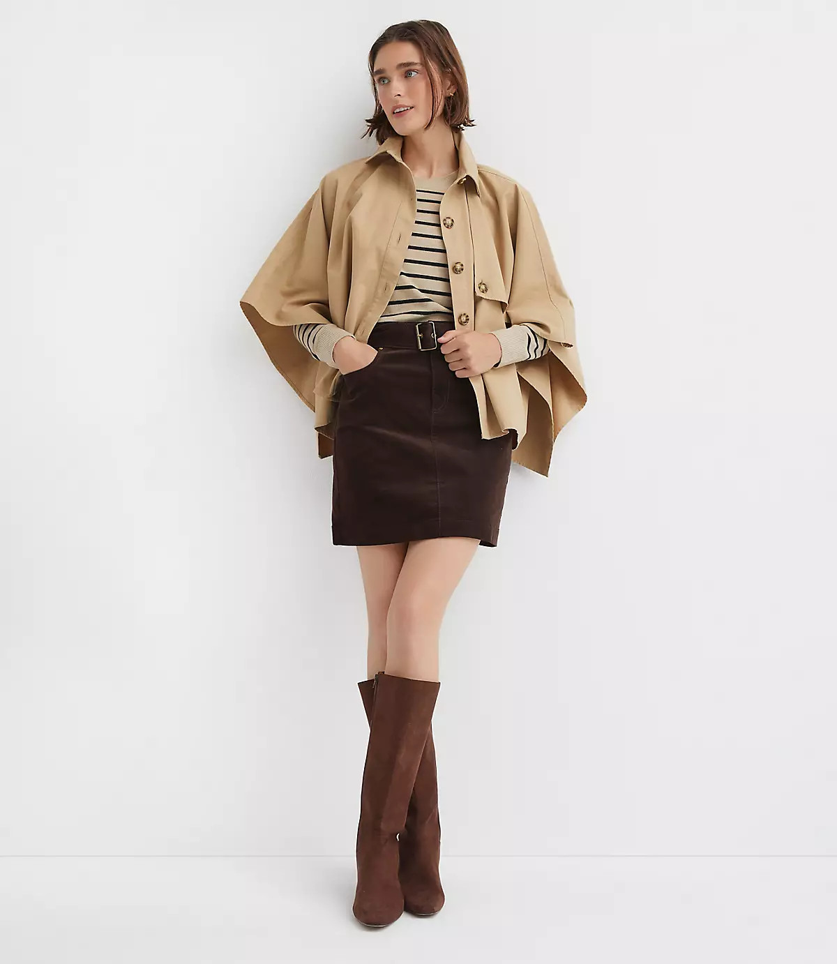 Twill Trench Cape | LOFT