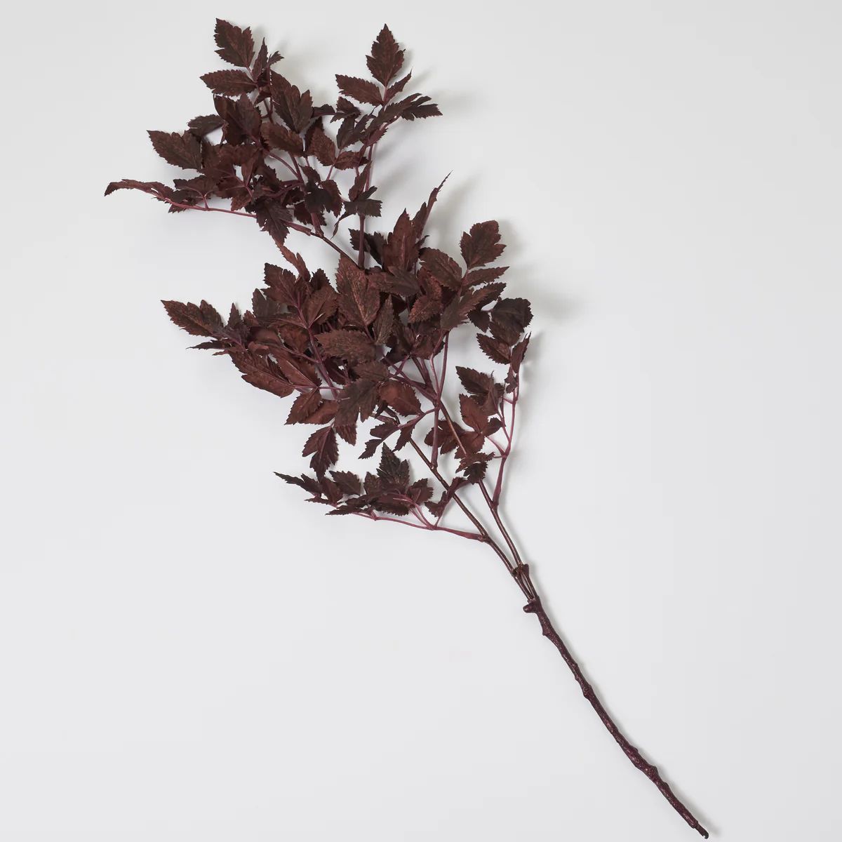 Dark Plum Faux Cimicifuga Ramosa Leaf Branch Faux Fall Spray - 31" | Darby Creek Trading