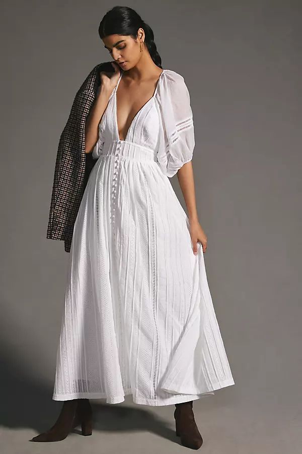 Joslin Backless Linen Maxi Dress | Anthropologie (US)