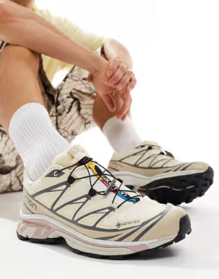 Salomon XT-6 GTX trainers in cream and pink | ASOS (Global)