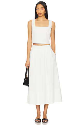 PAIGE Ojai Skirt in White from Revolve.com | Revolve Clothing (Global)